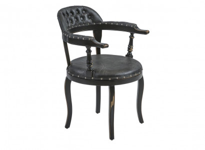 Luxury design upholstered chair with cushion seat dining room wood chair with armrests